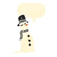 retro cartoon snowman N21