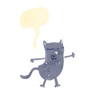 retro cartoon cat N19