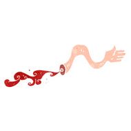 retro cartoon blood spurting arm symbol N3