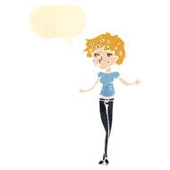 retro cartoon skinny woman N3