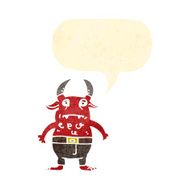 retro cartoon little devil N9