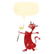 retro cartoon little devil N10