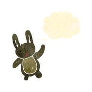 retro cartoon rabbit with thought bubble N5