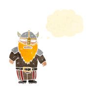 retro cartoon viking with thought bubble N2