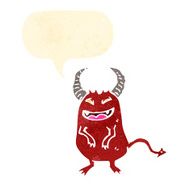 retro cartoon little devil N11
