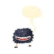 retro cartoon happy monster N2