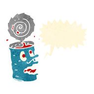retro cartoon crazy food can