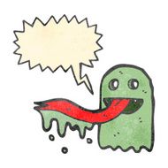 retro cartoon slimy ghost N2