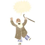 angry old man retro cartoon N3