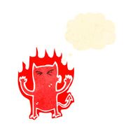 cartoon flaming little devil N2