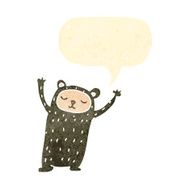 retro cartoon bear N21