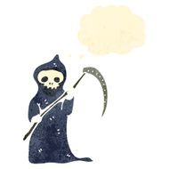 retro cartoon death with scythe