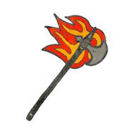 flaming axe cartoon N2