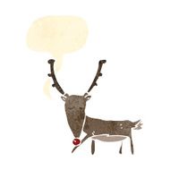 retro cartoon reindeer N13