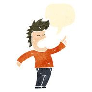 retro cartoon man with speech bubble N4