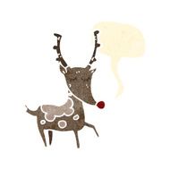cute retro cartoon reindeer