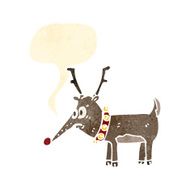 retro cartoon reindeer N16