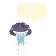 retro cartoon rain cloud N3