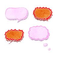 retro cartoon speech and thought bubbles