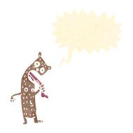 retro cartoon crazy bear