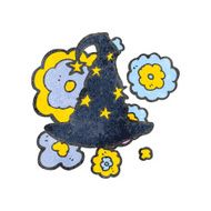 retro cartoon wizard hat