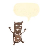 cartoon angry little bear N4