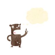 cartoon bear with speech bubble N53