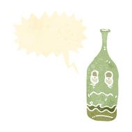 retro cartoon wine bottle N2