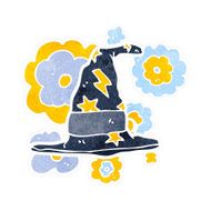 retro cartoon wizard hat N3