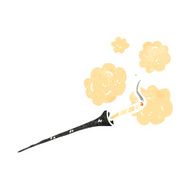 retro cartoon cigarette in holder