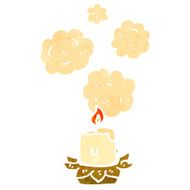 retro cartoon candlestick