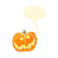 retro cartoon jack o lantern