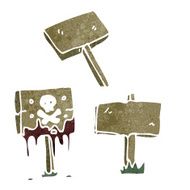 retro cartoon sign posts