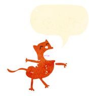 retro cartoon singing cat