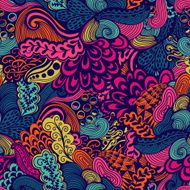 Vector seamless texture with abstract flowers Endless backgroun N2