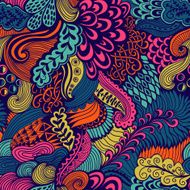Vector seamless texture with abstract flowers Endless backgroun N3