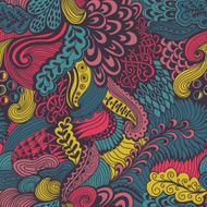 Vector seamless texture with abstract flowers Endless backgroun N4