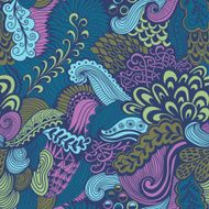 Vector seamless texture with abstract flowers Endless backgroun N5