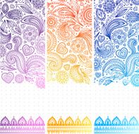Beautiful floral set of banners N7