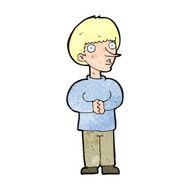 cartoon nervous man N196