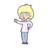 cartoon happy woman N328