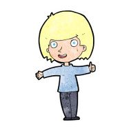 cartoon happy woman N329