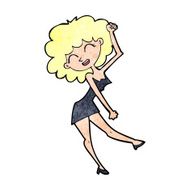 cartoon dancing woman N65
