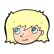 cartoon female face N181