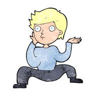 cartoon boy doing crazy dance N13