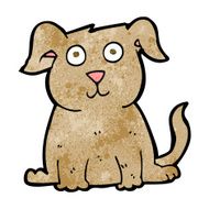 cartoon happy dog N97