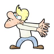 cartoon annoyed man gesturing N13