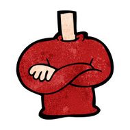cartoon folded arms body N13