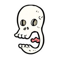 funny cartoon skull N58