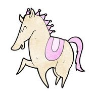cartoon prancing horse N14